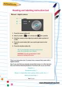 Reading and labelling instruction text Reading and labelling instruction text