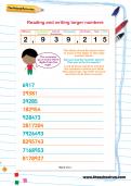 Reading and writing larger numbers Reading and writing larger numbers