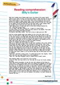 Reading comprehension: Billy's guitar worksheet Reading comprehension: Billy's guitar worksheet