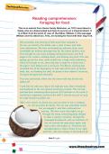 Reading comprehension: foraging for food Reading comprehension: foraging for food