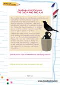 Reading comprehension: THE CROW AND THE JUG Reading comprehension: THE CROW AND THE JUG