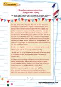 Reading comprehension: the garden party Reading comprehension: the garden party