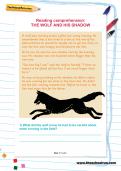 Reading comprehension: THE WOLF AND HIS SHADOW Reading comprehension: THE WOLF AND HIS SHADOW