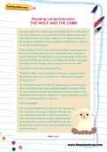Reading comprehension: THE WOLF AND THE LAMB Reading comprehension: THE WOLF AND THE LAMB