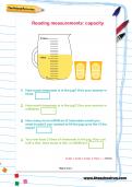 Reading measurements: capacity worksheet Reading measurements: capacity worksheet