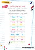 Reading polysyllabic words worksheet Reading polysyllabic words worksheet