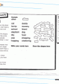 Recognise the shapes of words worksheet Recognise the shapes of words worksheet