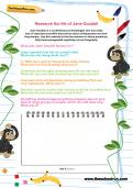 Research the life of Jane Goodall worksheet Research the life of Jane Goodall worksheet