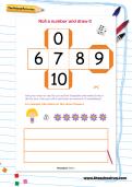 Roll a number and draw it worksheet Roll a number and draw it worksheet