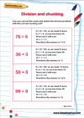 Division and chunking Division and chunking