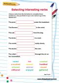 Selecting interesting verbs worksheet Selecting interesting verbs worksheet