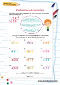 Short division with remainders worksheet Short division with remainders worksheet