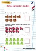Simple subtraction practice worksheet Simple subtraction practice worksheet