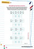Simplifying fractions practice worksheet Simplifying fractions practice worksheet