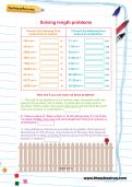 Solving length problems worksheet Solving length problems worksheet