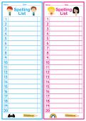 Spelling words list Spelling words list