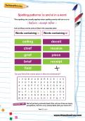 Spelling patterns: ie and ei in a word Spelling patterns: ie and ei in a word