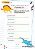 Spelling patterns: the prefix pre- worksheet Spelling patterns: the prefix pre- worksheet