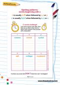 Spelling patterns: words beginning with c Spelling patterns: words beginning with c