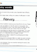 Spelling the word 'February' worksheet Spelling the word 'February' worksheet