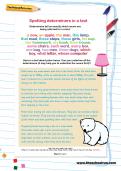 Spotting determiners in a text worksheet Spotting determiners in a text worksheet