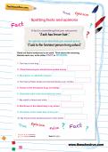 Spotting facts and opinions worksheet Spotting facts and opinions worksheet