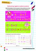 Subtracting negative numbers practice worksheet Subtracting negative numbers practice worksheet