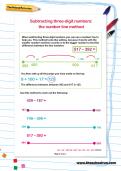 Subtracting three-digit numbers: the number line method Subtracting three-digit numbers: the number line method