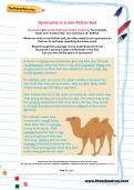 Synonyms in a non-fiction text worksheet Synonyms in a non-fiction text worksheet