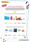 The /ai/ sound: new graphemes worksheet The /ai/ sound: new graphemes worksheet