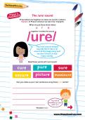 The /ure/ sound worksheet The /ure/ sound worksheet