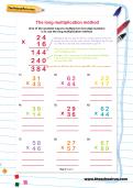 The long multiplication method worksheet The long multiplication method worksheet