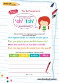 The ‘tch’ grapheme worksheet The ‘tch’ grapheme worksheet