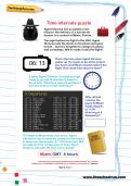 Time intervals puzzle worksheet Time intervals puzzle worksheet