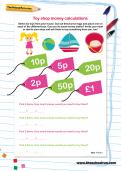 Money calculations worksheet Money calculations worksheet