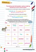 Transitive and intransitive verbs: making sentences out of word cards Transitive and intransitive verbs: making sentences out of word cards