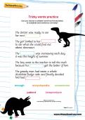 Tricky words practice worksheet Tricky words practice worksheet