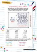 Understanding column addition worksheet Understanding column addition worksheet