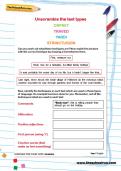 Unscramble the text types worksheet Unscramble the text types worksheet