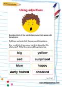 Using adjectives worksheet Using adjectives worksheet
