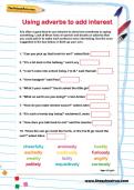 Using adverbs to add interest worksheet Using adverbs to add interest worksheet