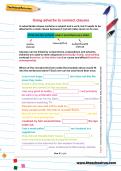 Using adverbs to connect clauses worksheet Using adverbs to connect clauses worksheet