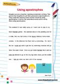 Using apostrophes worksheet Using apostrophes worksheet