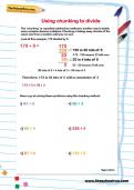 Using chunking to divide worksheet Using chunking to divide worksheet