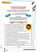 Using figurative language: similes and metaphors worksheet Using figurative language: similes and metaphors worksheet