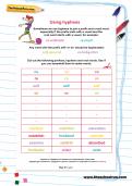 Using hyphens worksheet Using hyphens worksheet