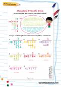Using long division to divide worksheet Using long division to divide worksheet