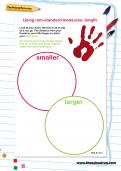 Using non-standard measures: length worksheet Using non-standard measures: length worksheet