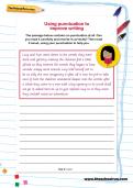 Using punctuation to improve writing worksheet Using punctuation to improve writing worksheet