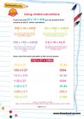 Using related calculations worksheet Using related calculations worksheet